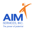 A logo of aim services, inc.